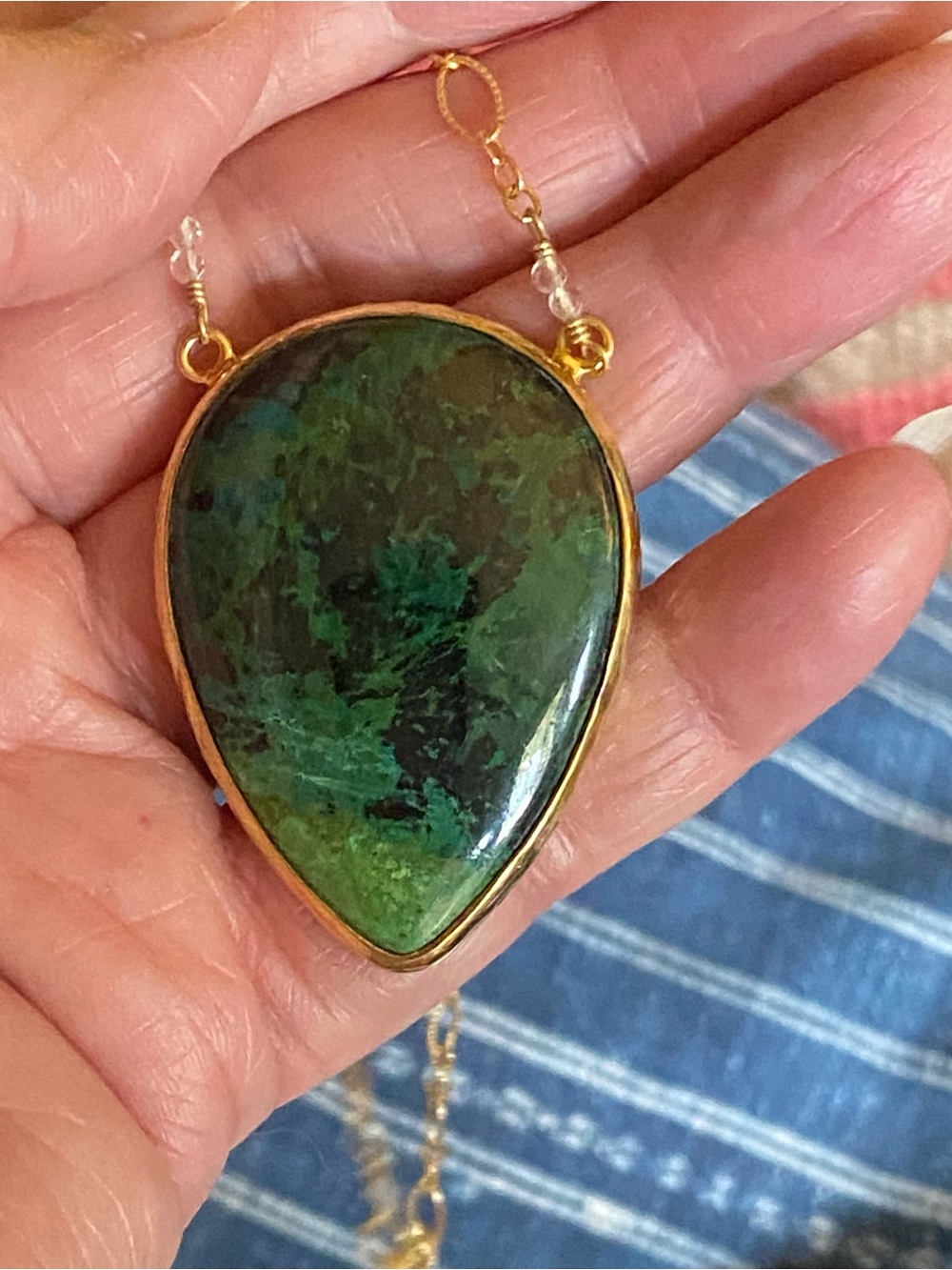 Bahgsu Jewels Chrysocolla Vermeil Necklace